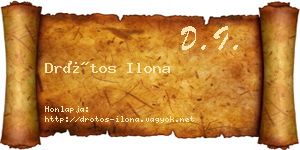 Drótos Ilona névjegykártya