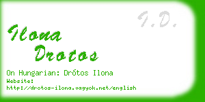 ilona drotos business card