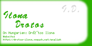 ilona drotos business card